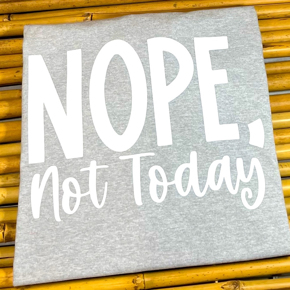 Large Gray tshirt “nope”